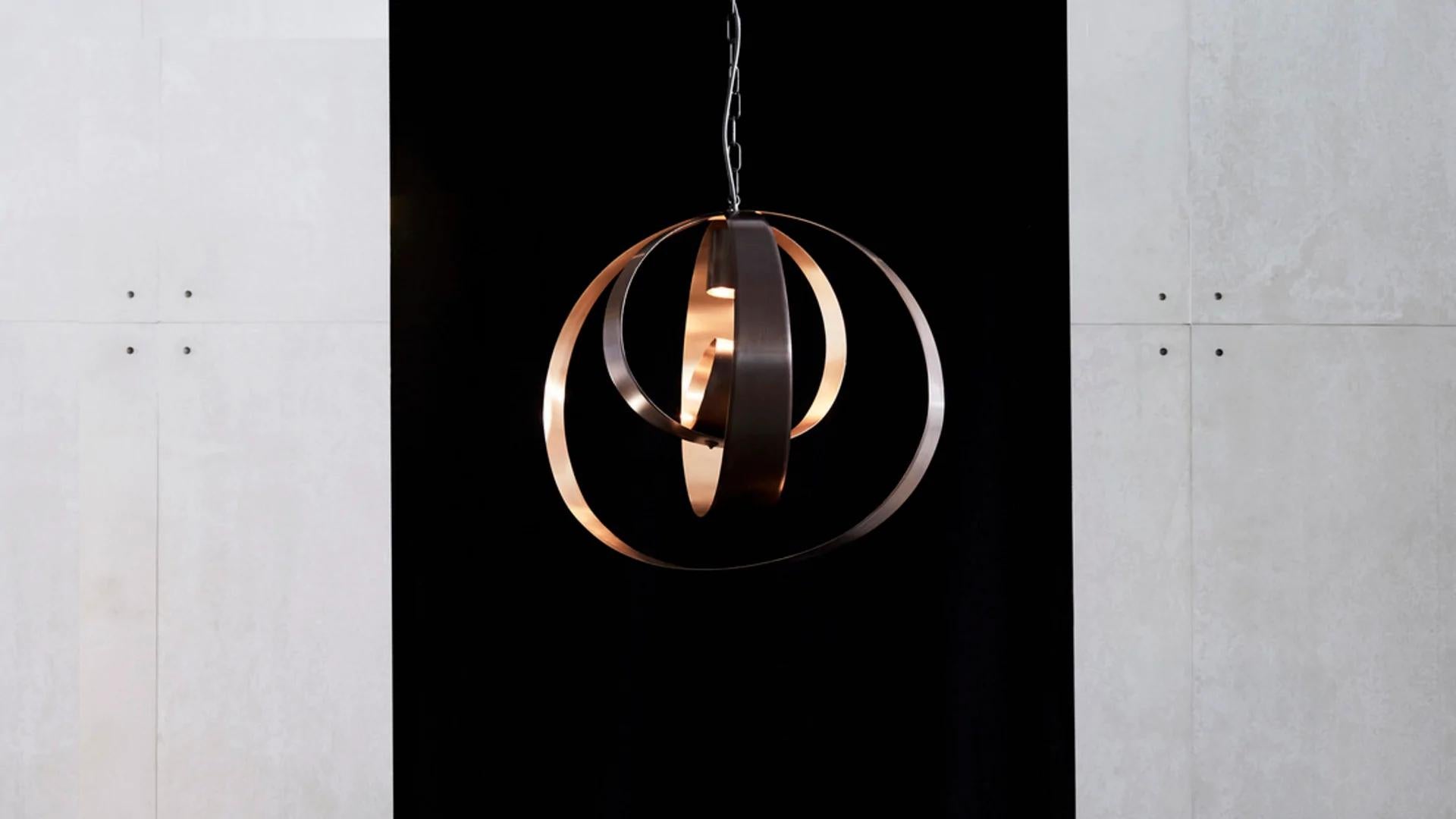 Brass Lunar Medium Pendant by CTO Lighting For Sale