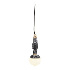 Lunar Pendant Grand Antique Marble and Brushed Brass