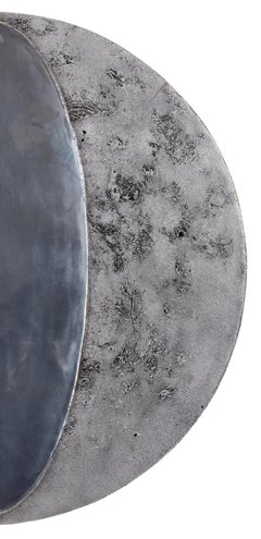 Lunar Portal Unique Wall Sculptural Mirror in Aluminum by Jesse Ede