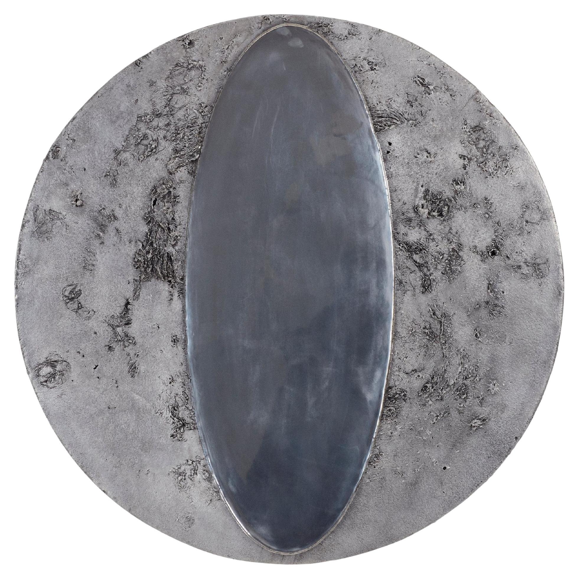 Lunar Portal Unique Wall Sculptural Mirror in Aluminum by Jesse Ede