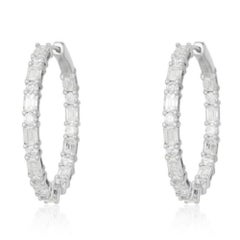 Orecchini a cerchio in oro bianco Lunar Radiance 14K (o 18k su richiesta)