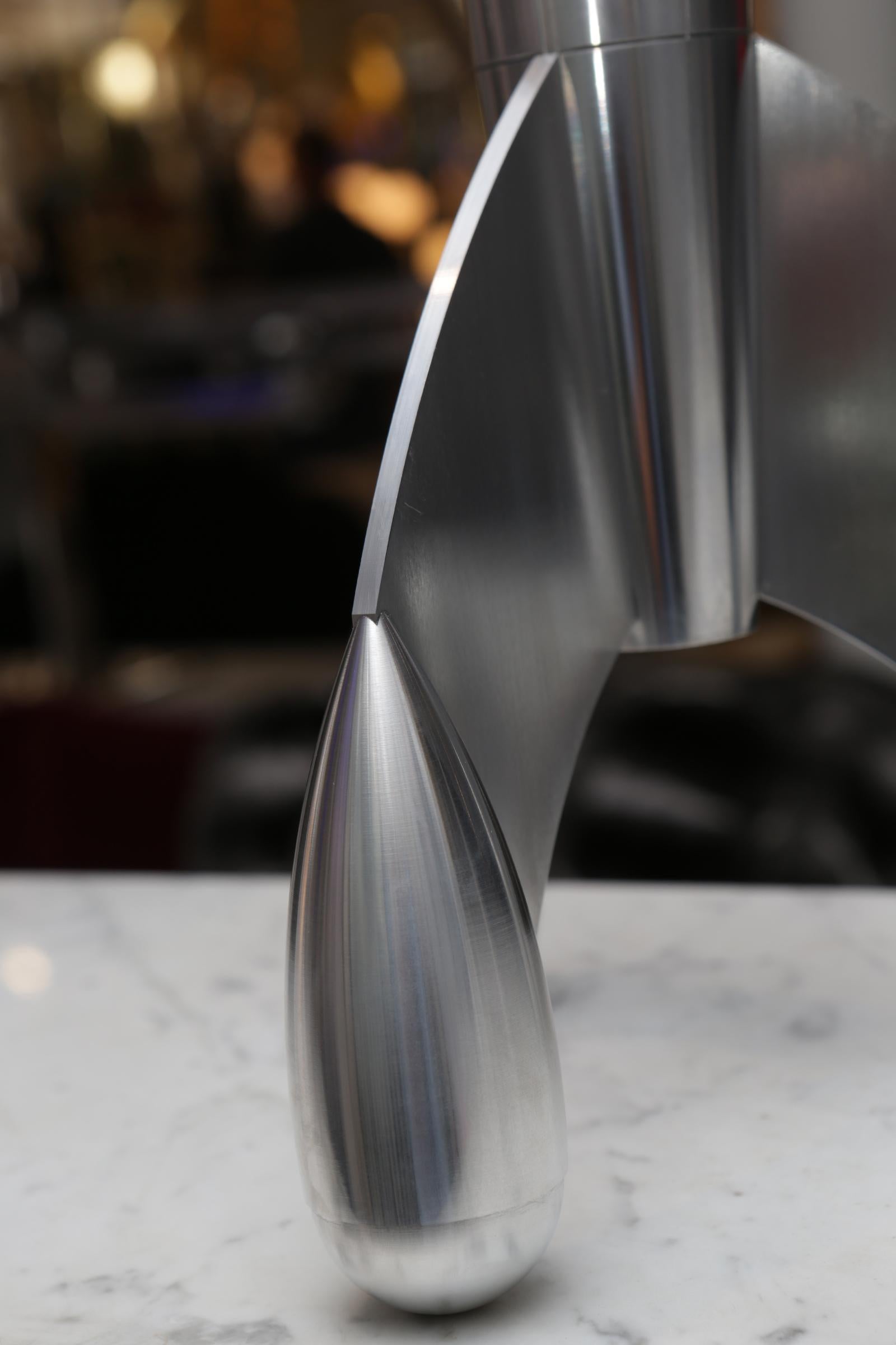 Contemporary Lunar Rocket Sculpture