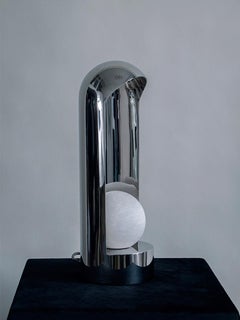 Lunar Sanctuary Table Lamp with Alabaster Moon Bulb