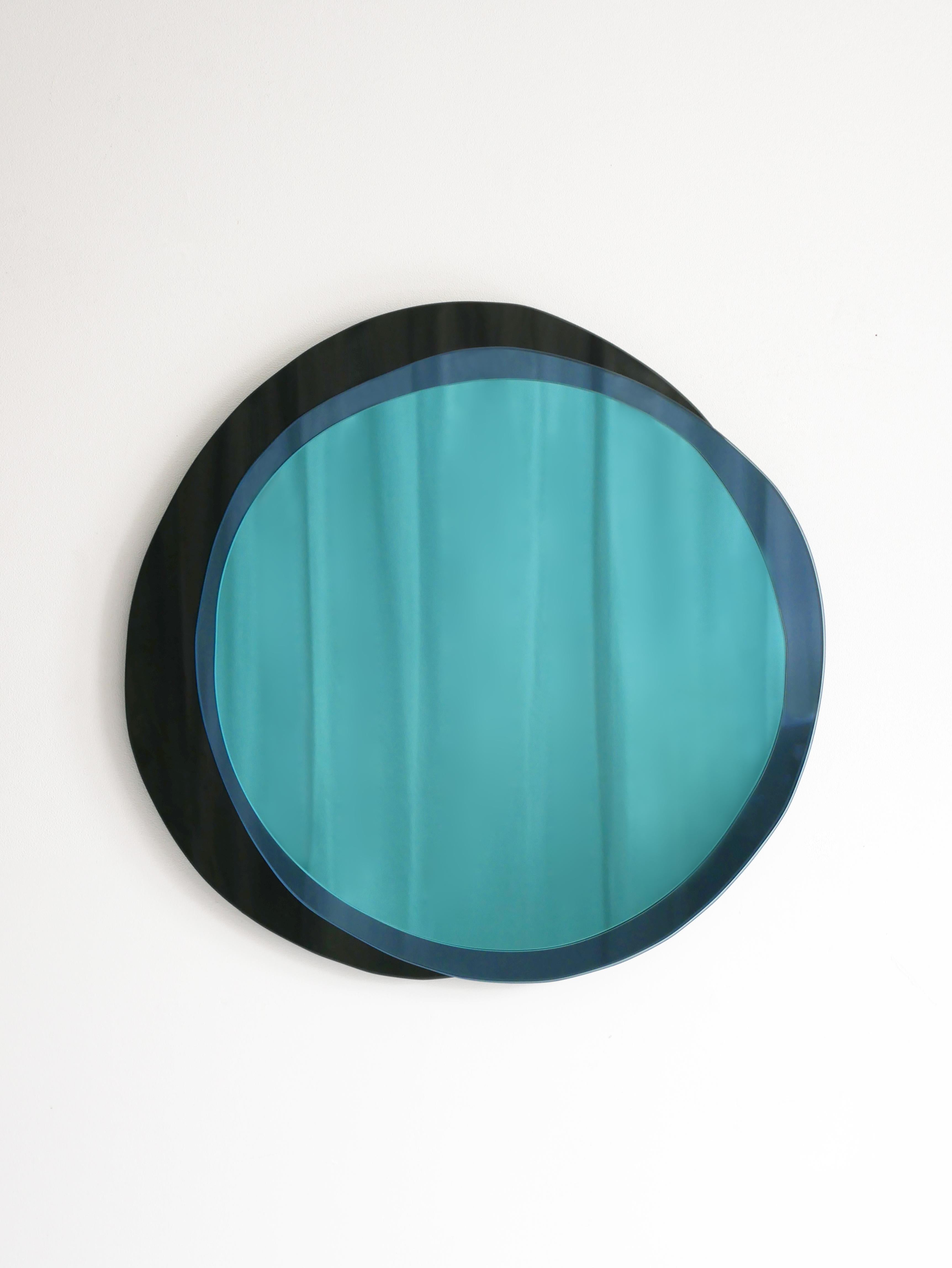 French Lunar Small Hand-Sculpted Mirror, Laurene Guarneri For Sale