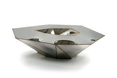Lunar Small Table in Welded Mirror-Polished Stainless Steel by Julian Mayor
