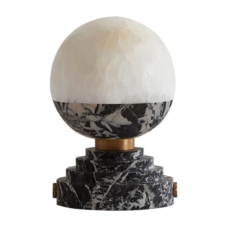 Lunar Table Lamp Grand Antique Brushed Brass For Sale