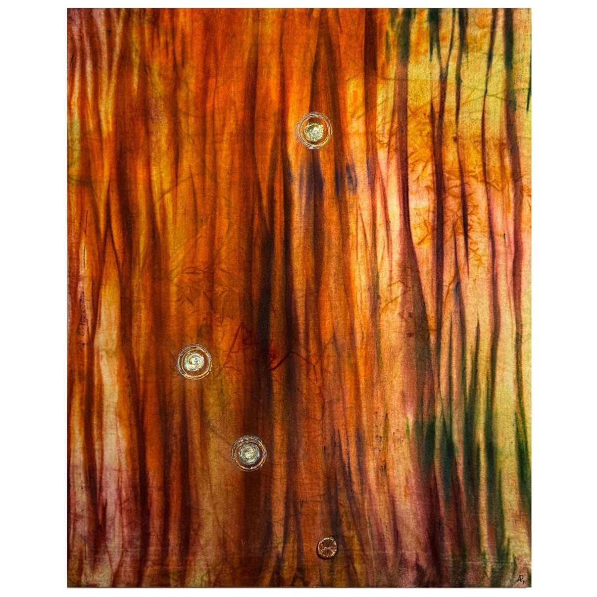 Lunare Brown Velvet Hand-Painted Tapestry
