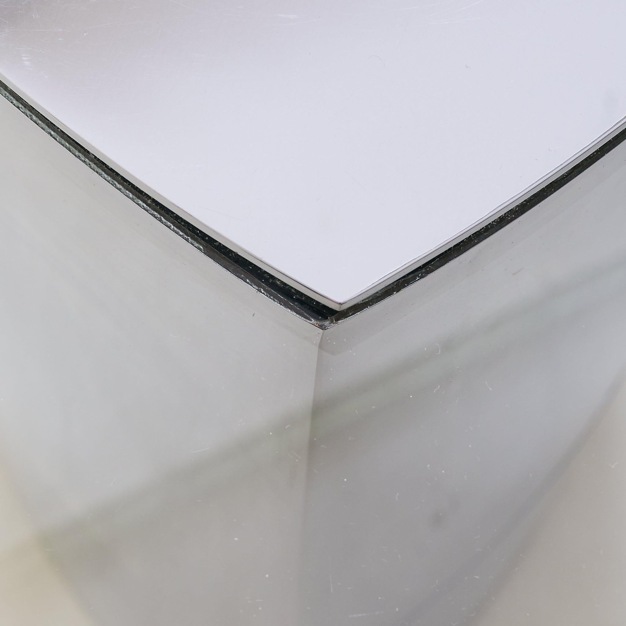 ‘Lunario’ Chrome + Glass Dining Table or Desk by Cini Boeri for Knoll, 1970s For Sale 1