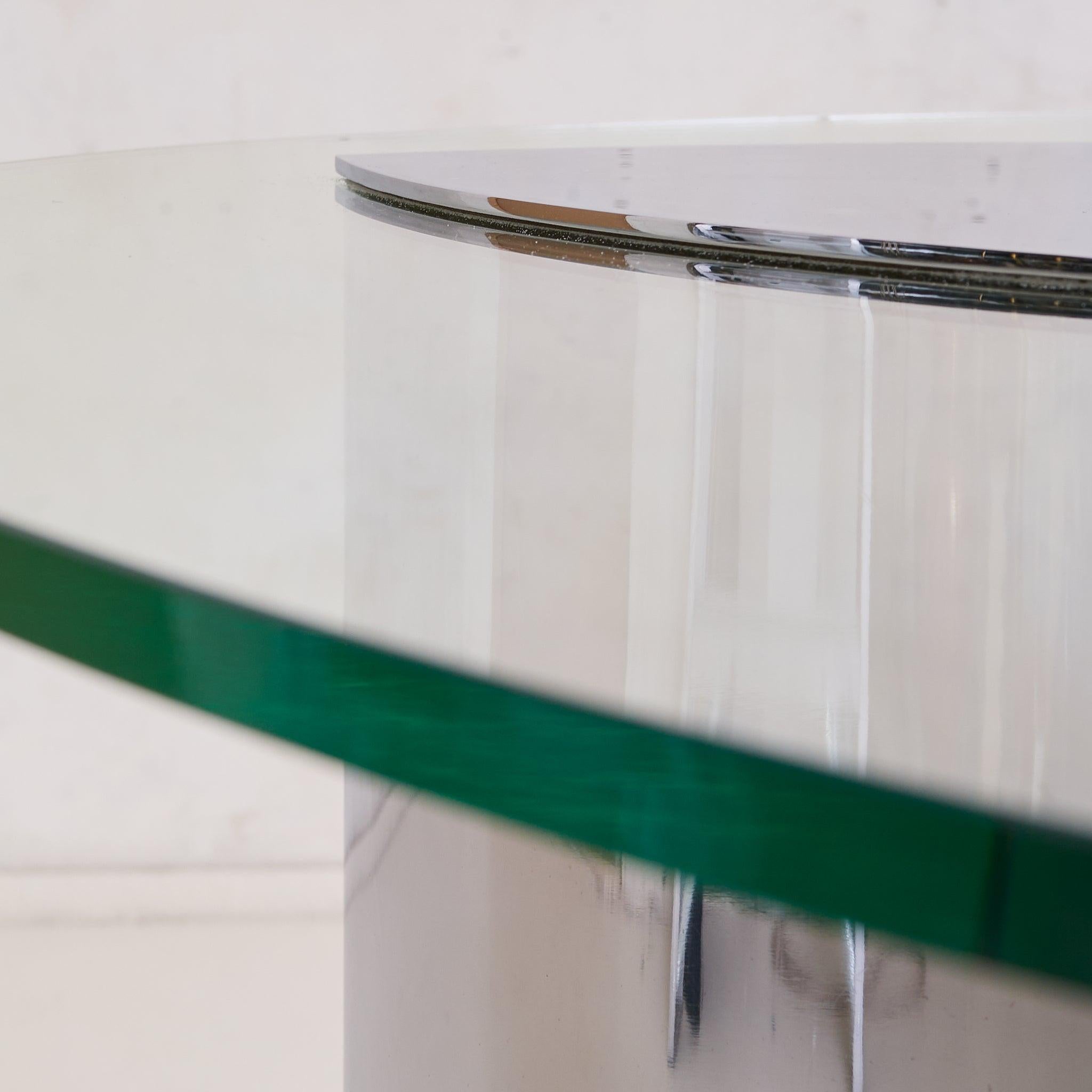 ‘Lunario’ Chrome + Glass Dining Table or Desk by Cini Boeri for Knoll, 1970s For Sale 2