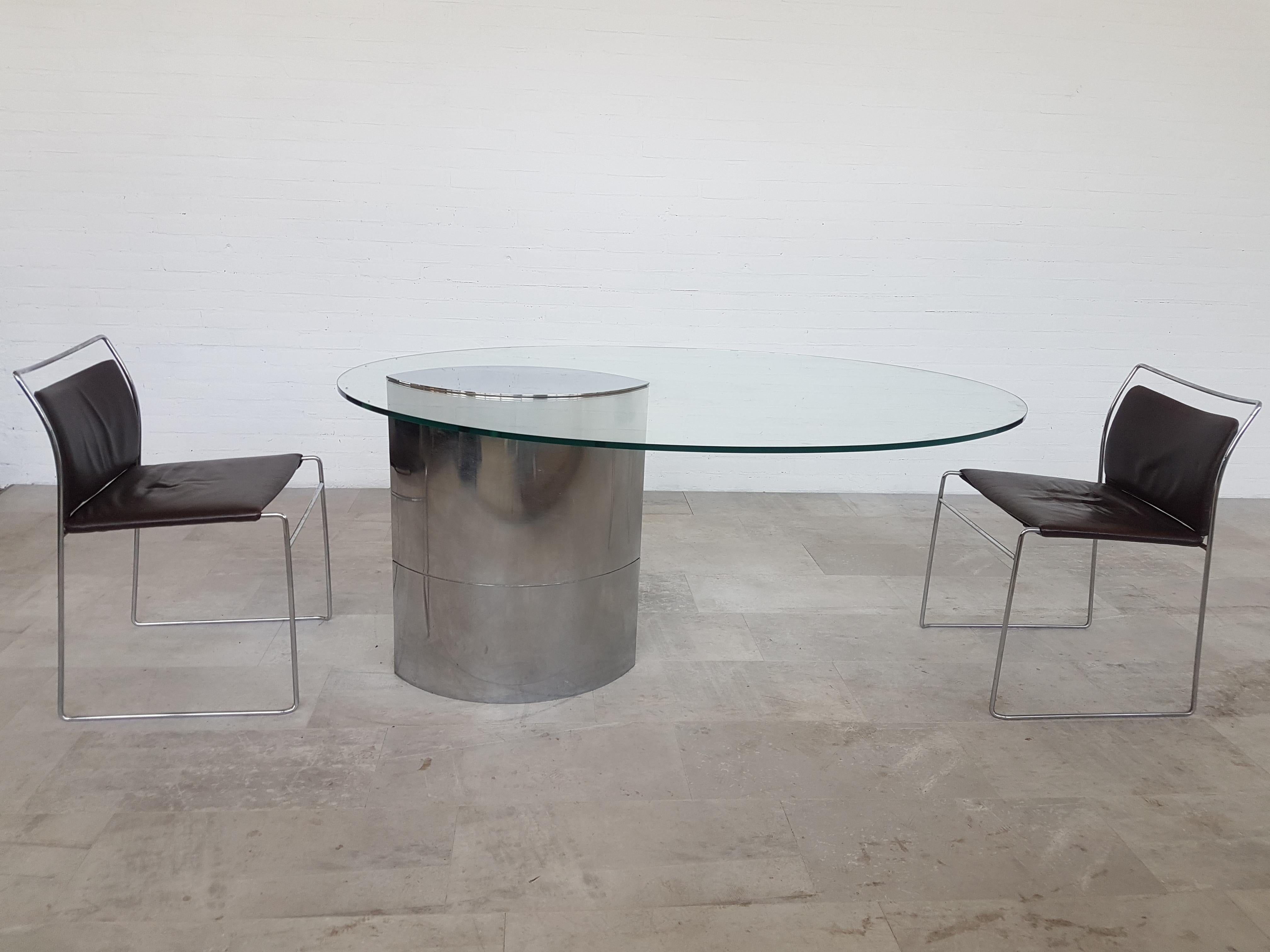 Lunario Oval Dining Table or Desk by Cini Boeri for Gavina Knoll 6