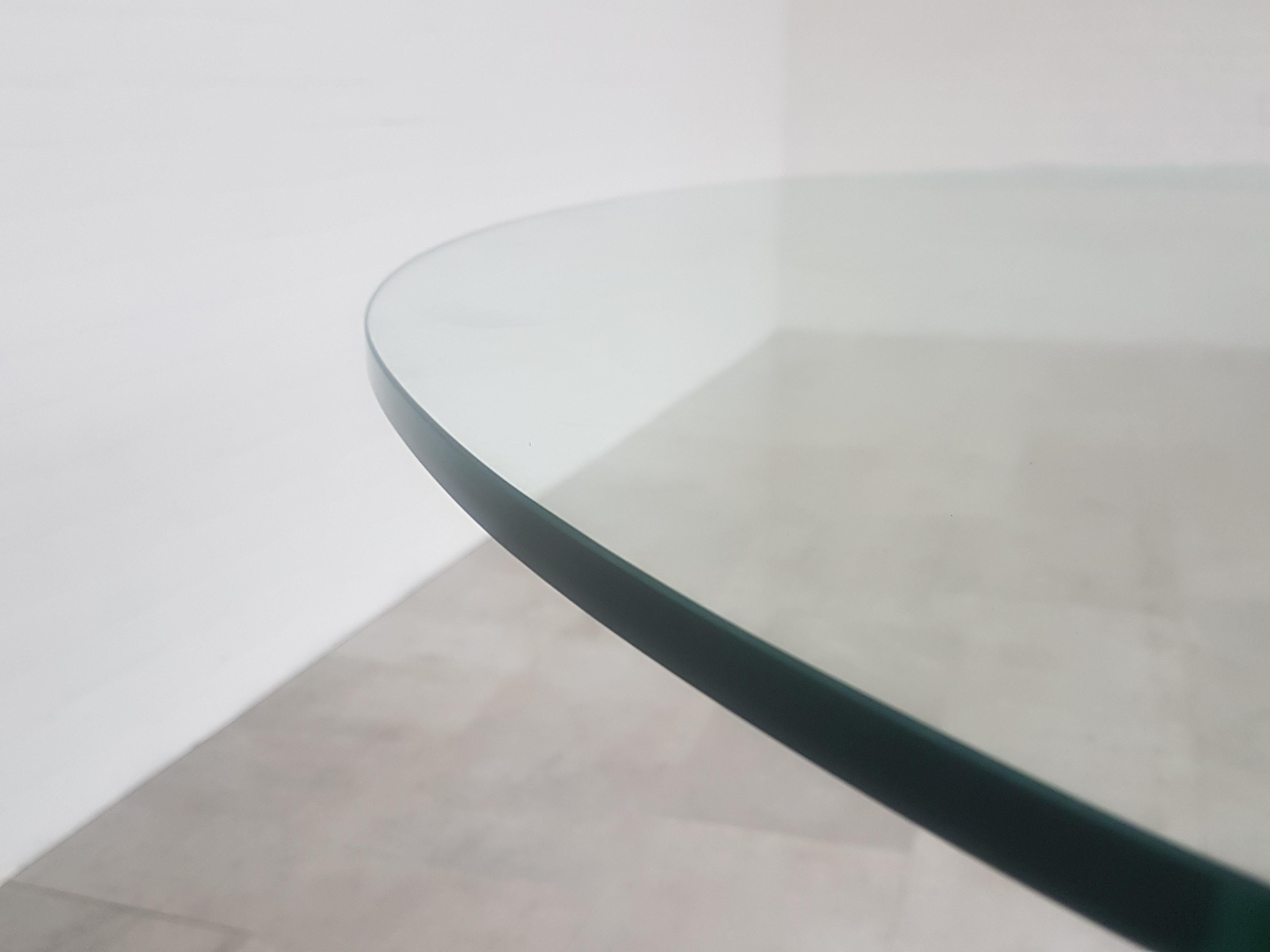 Italian Lunario Oval Dining Table or Desk by Cini Boeri for Gavina Knoll