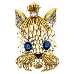 Diamant- und Emaille-Anhänger von Lunati Gioielli Yorkie