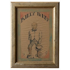Dibujo de arte forastero del lunático Billy Bats, 1872