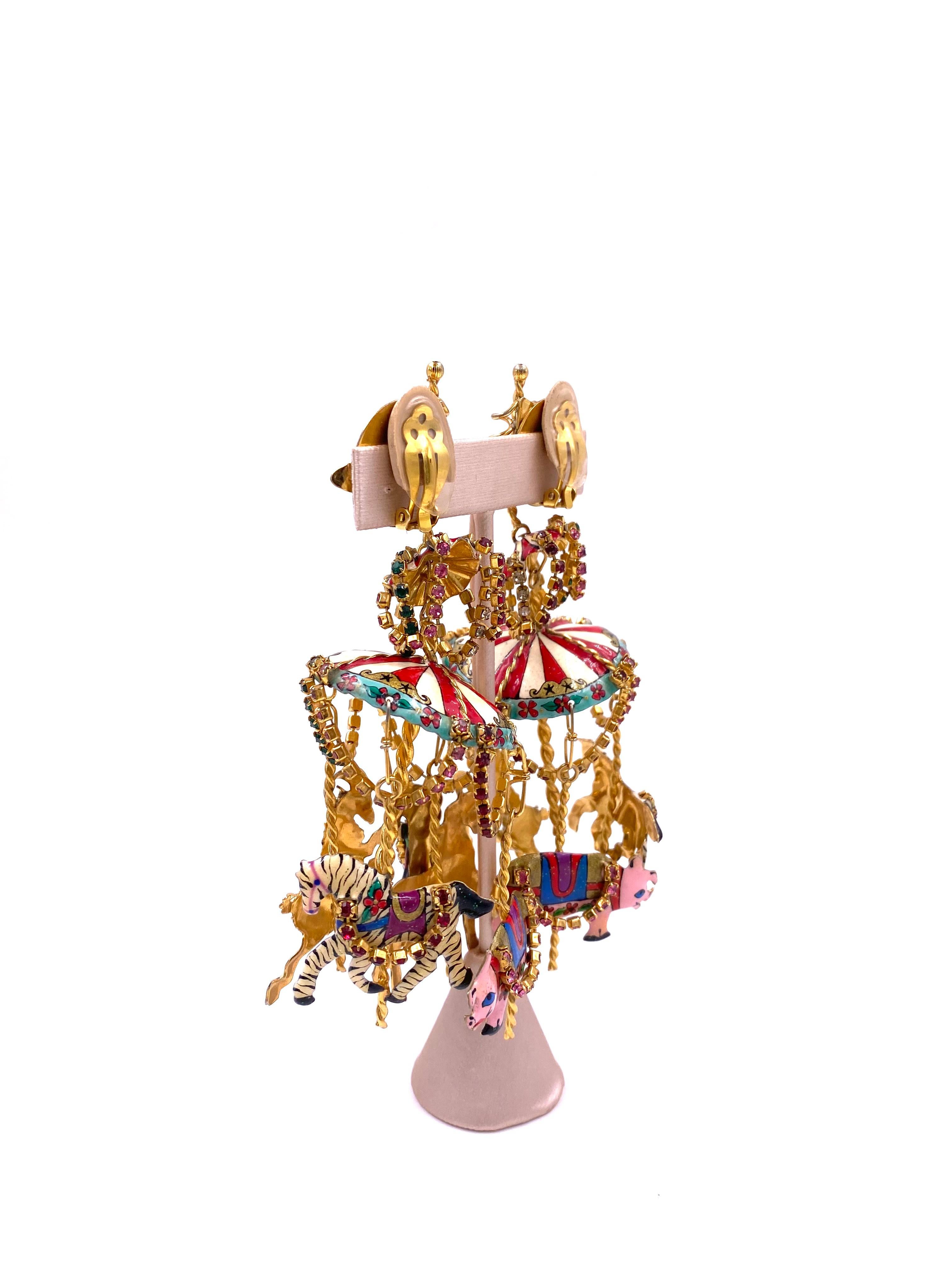 Lunch at the Ritz Carousel Earrings 1