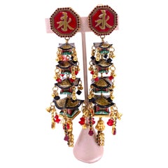 Lunch at The Ritz Chinese Temple Earrings