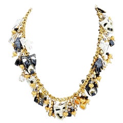 Vintage Lunch At The Ritz Costume Jewelry Necklace W Charms
