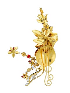 Lunch At The Ritz Costume Jewelry Rose Pin Brooch