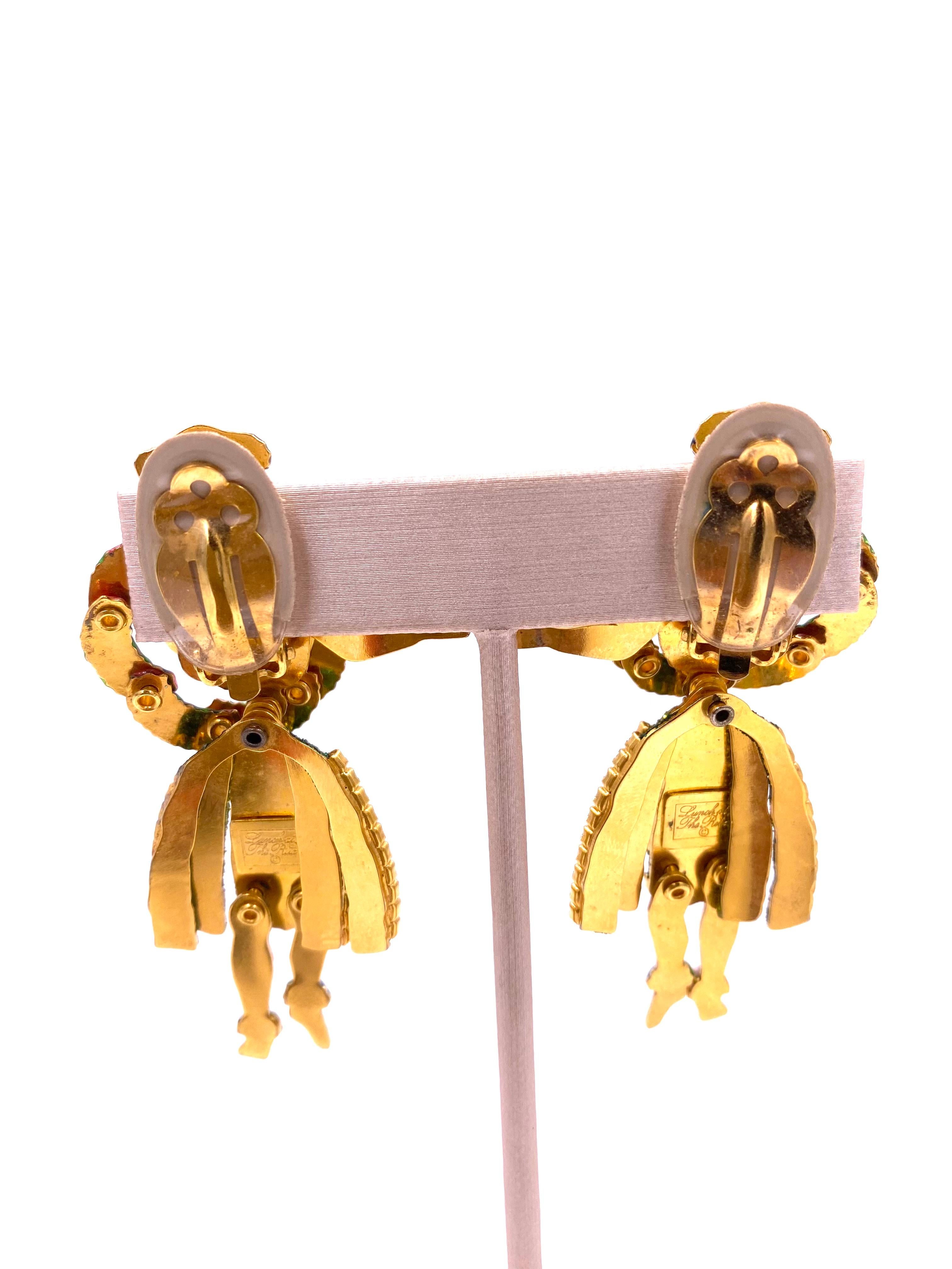 Lunch at The Ritz Hula Dancer Earrings For Sale 2