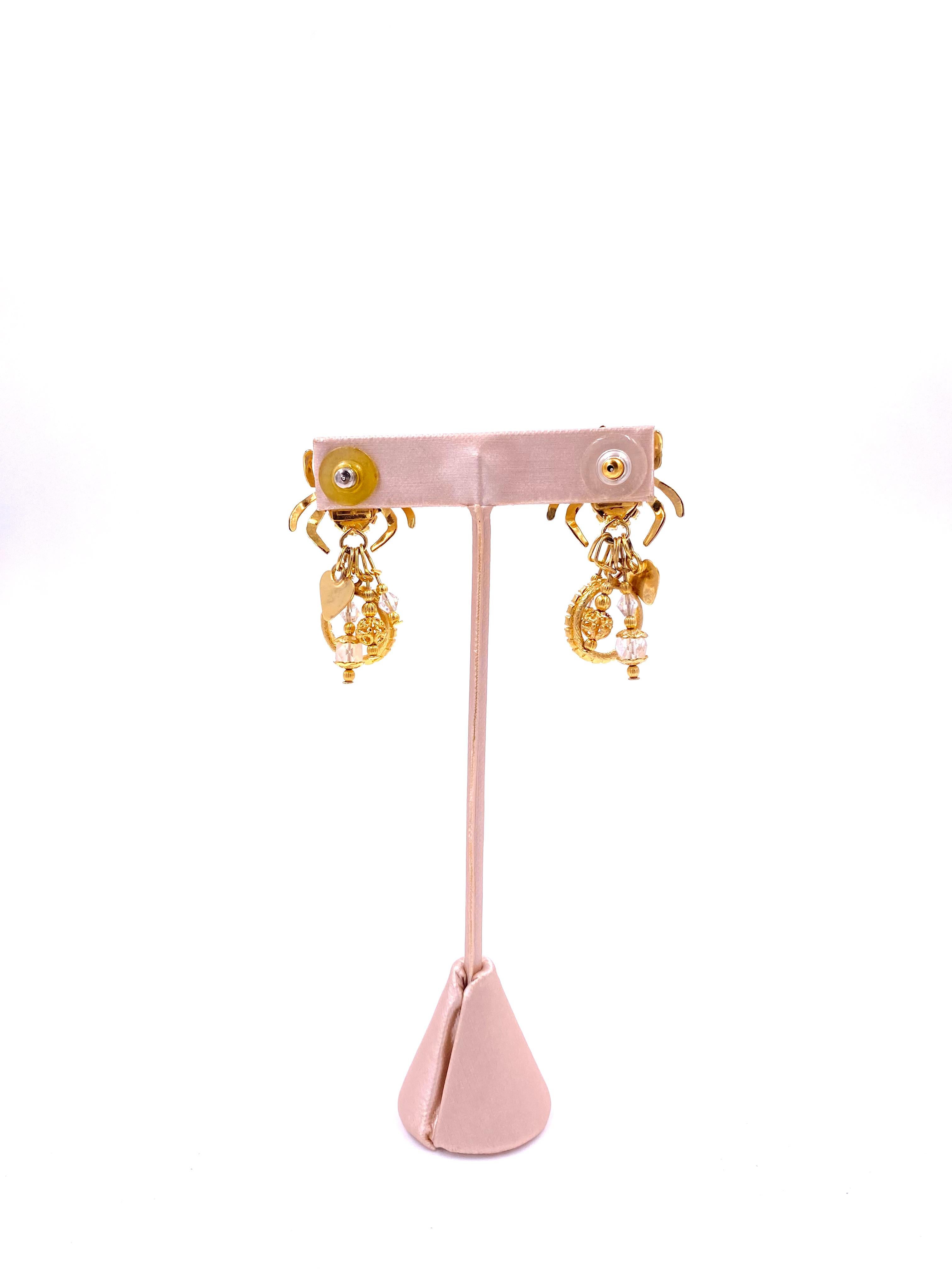 Women's Lunch at the Ritz Spider Spumoni Earrings  For Sale