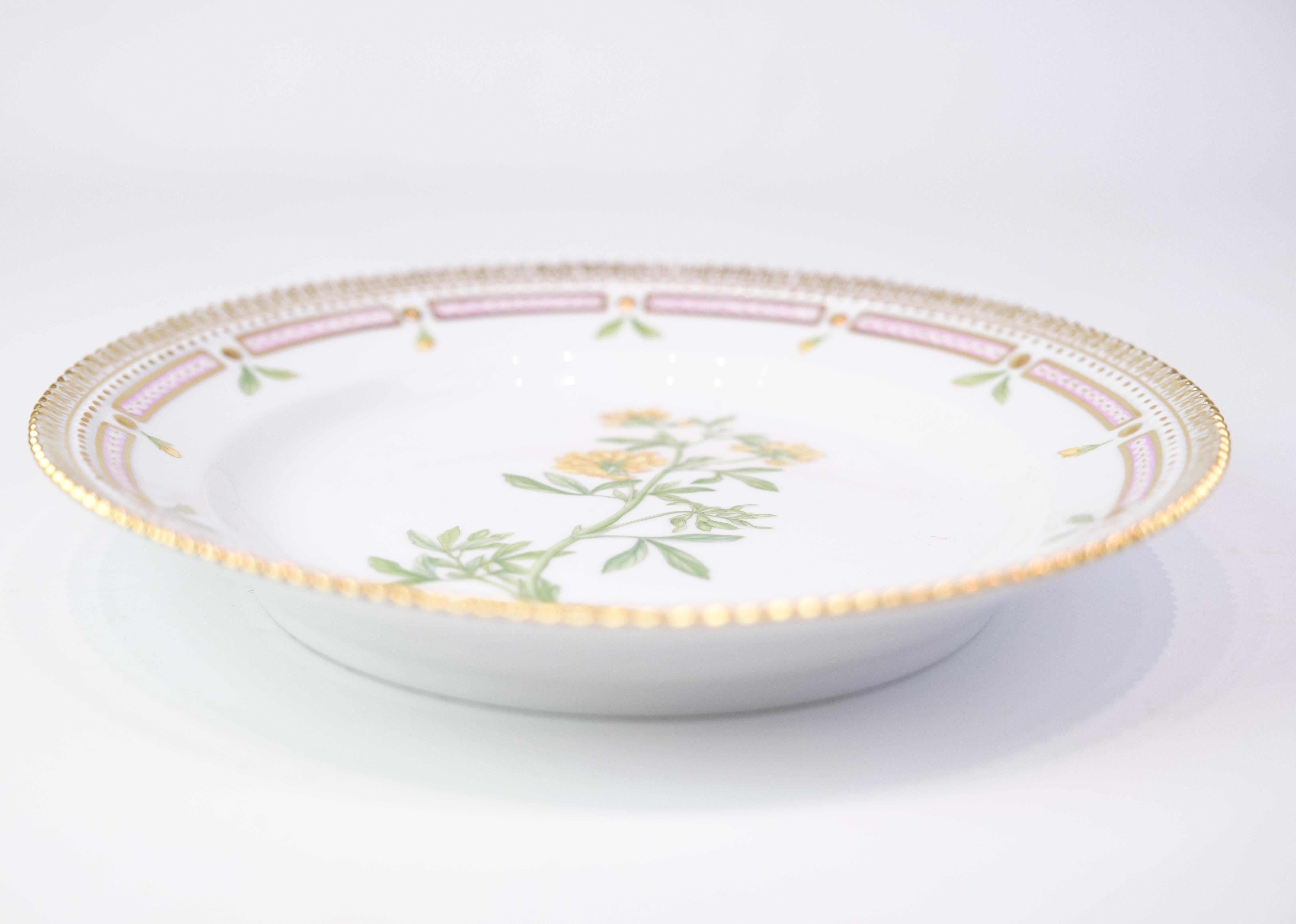 Speiseteller Dekoration Nr. 20/3550 Flora Danica von Royal Copenhagen aus den 1960er Jahren im Zustand „Gut“ im Angebot in Lejre, DK