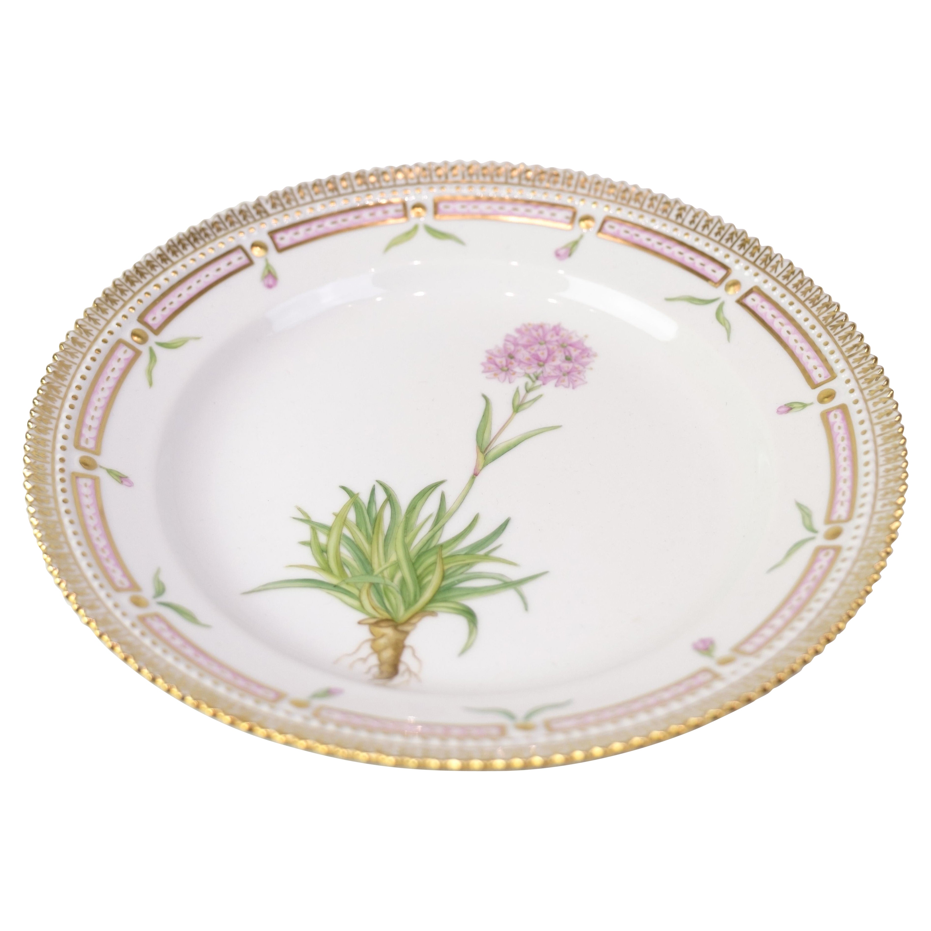 Lunch Plate Decoration No. 20/3550 Flora Danica By Royal Copenhagen From 1960s