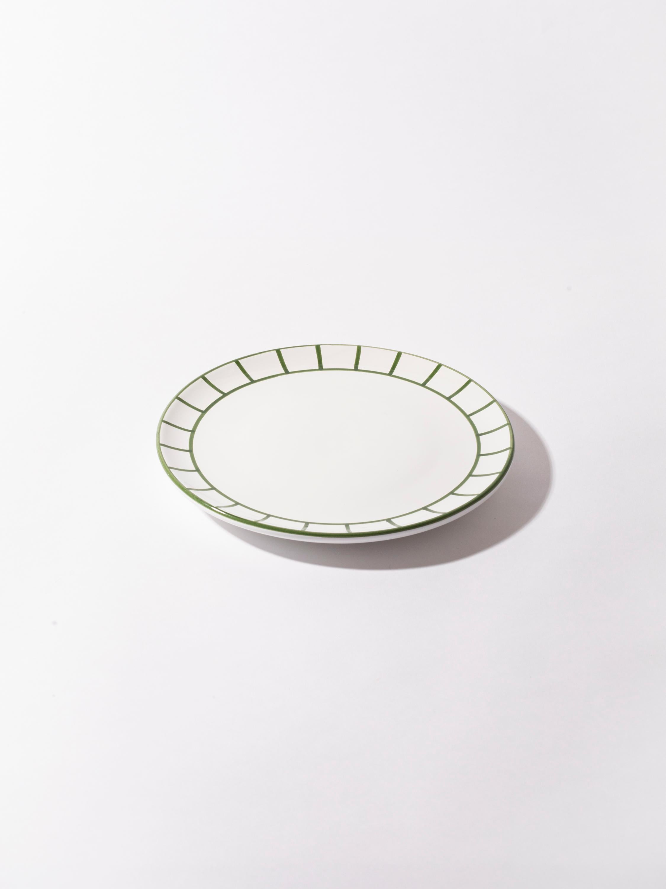 Lunch Plate, Olive Green Fence Jore Copenhagen In New Condition For Sale In København N, DK