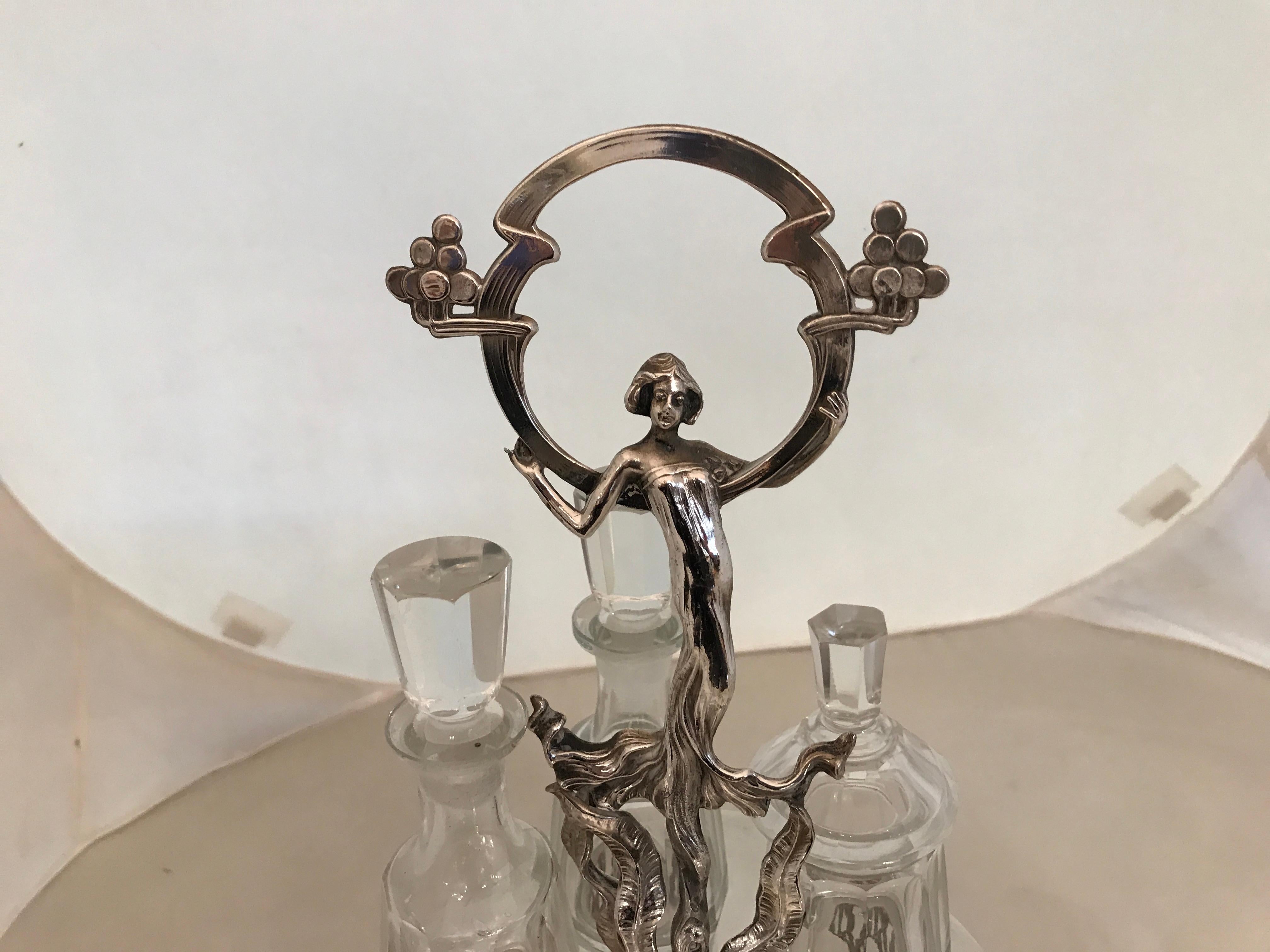 Luncheon and Dinner Cruet, Art Nouveau, Jugendstil, Liberty, 1900 For Sale 5