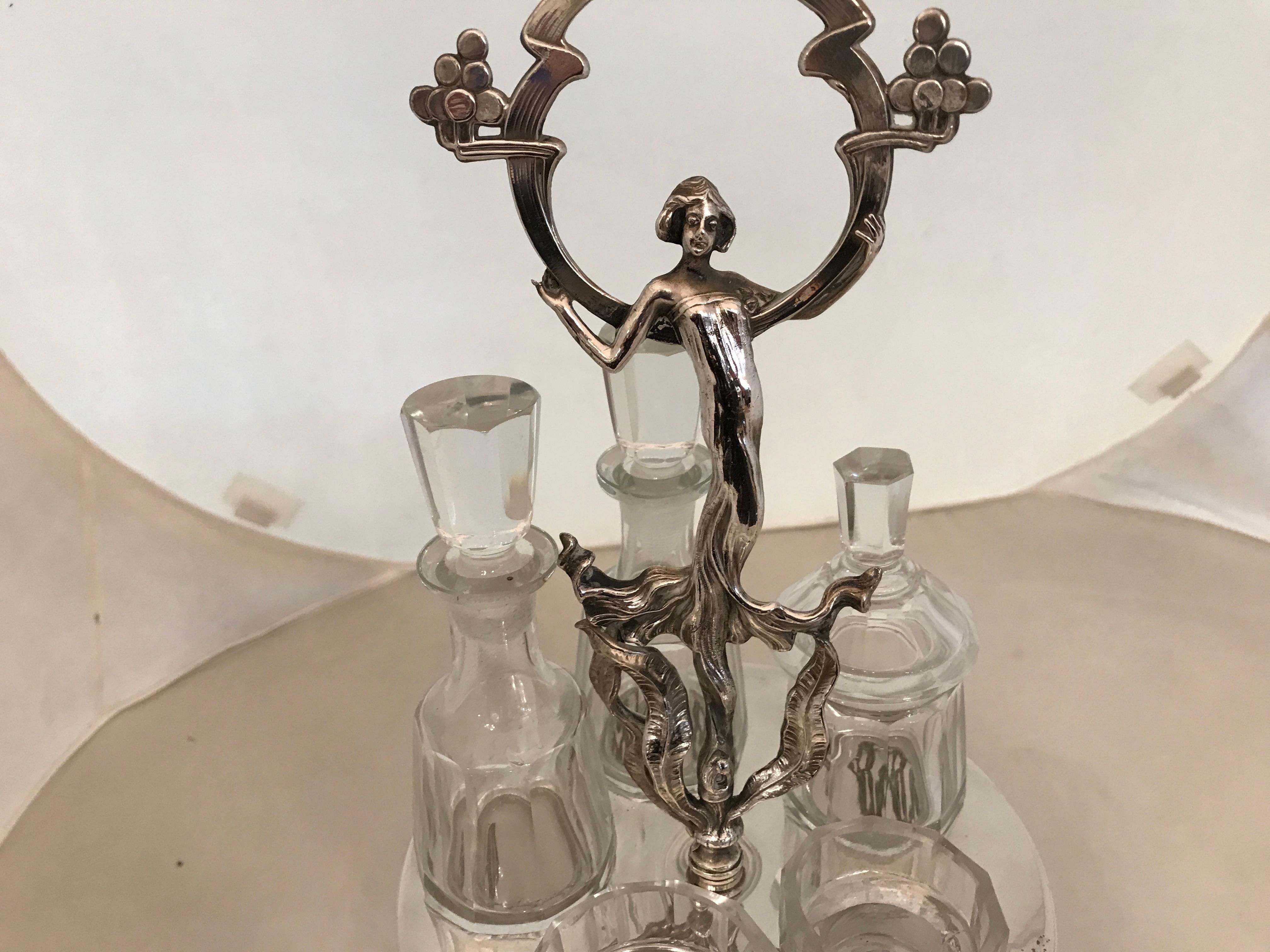 Luncheon and Dinner Cruet, Art Nouveau, Jugendstil, Liberty, 1900 For Sale 6