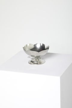 Ciotola in peltro con piede di Lundin & Lindberg, Svenskt Tenn, Svezia 1934