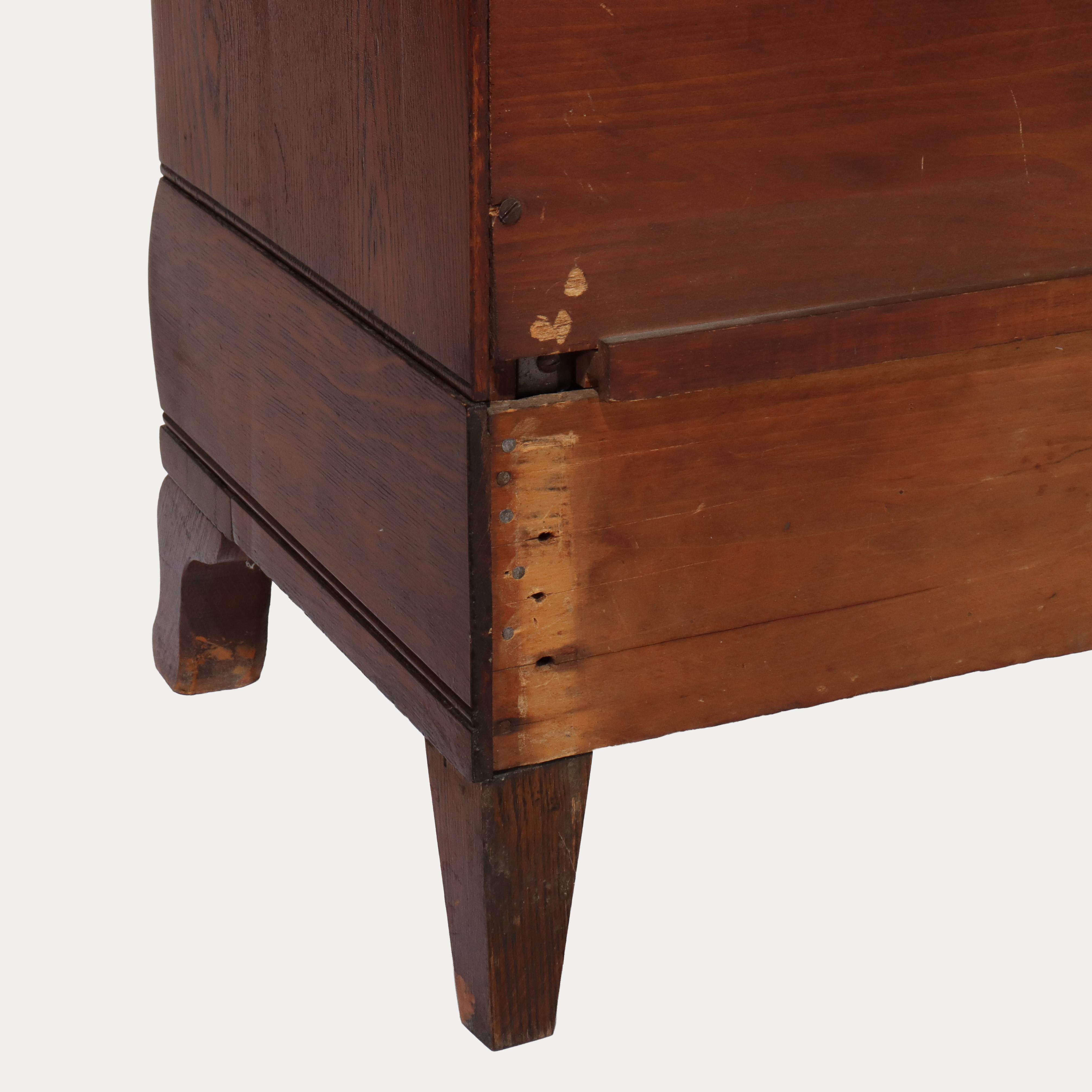 Lundstrom Arts & Crafts Mission Oak & Leaded Glass Barrister Bookcase C1920 For Sale 6