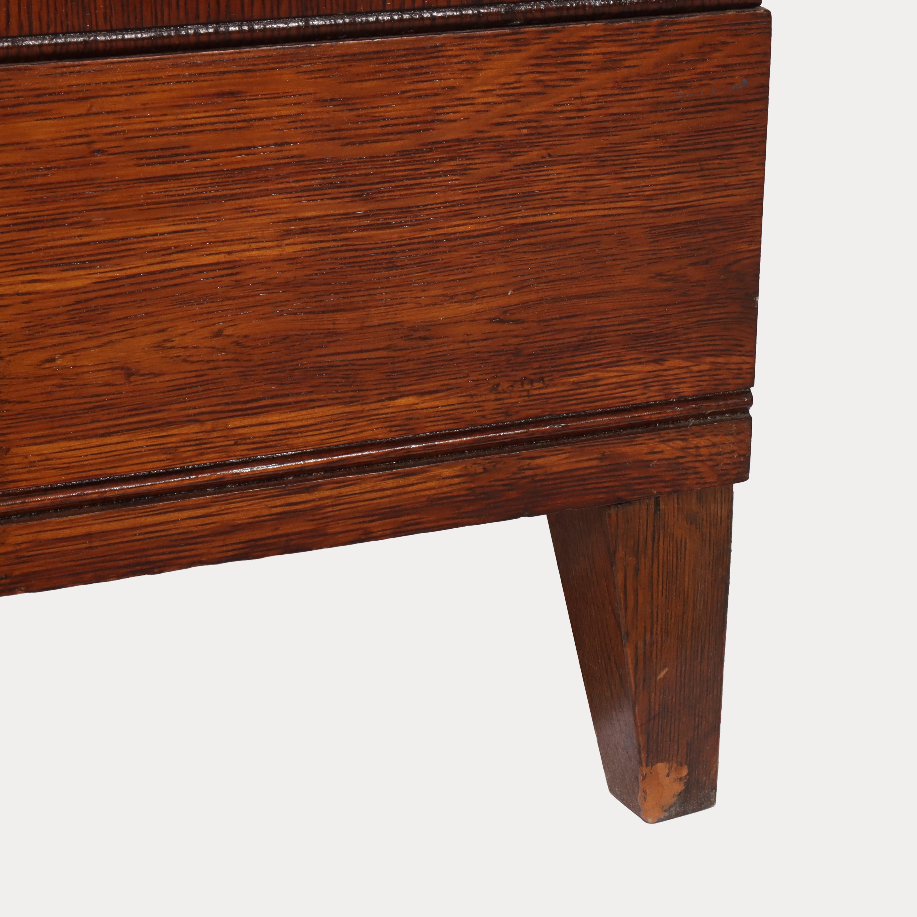 Lundstrom Arts & Crafts Mission Oak & Leaded Glass Barrister Bookcase C1920 For Sale 4