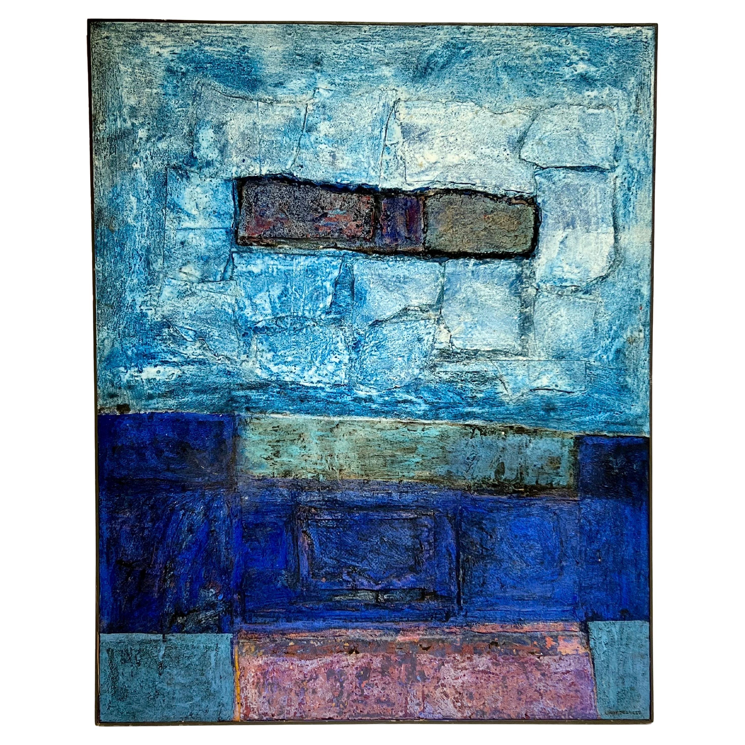 Lundy Siegrest Abstract “Blue Horizon” c1971