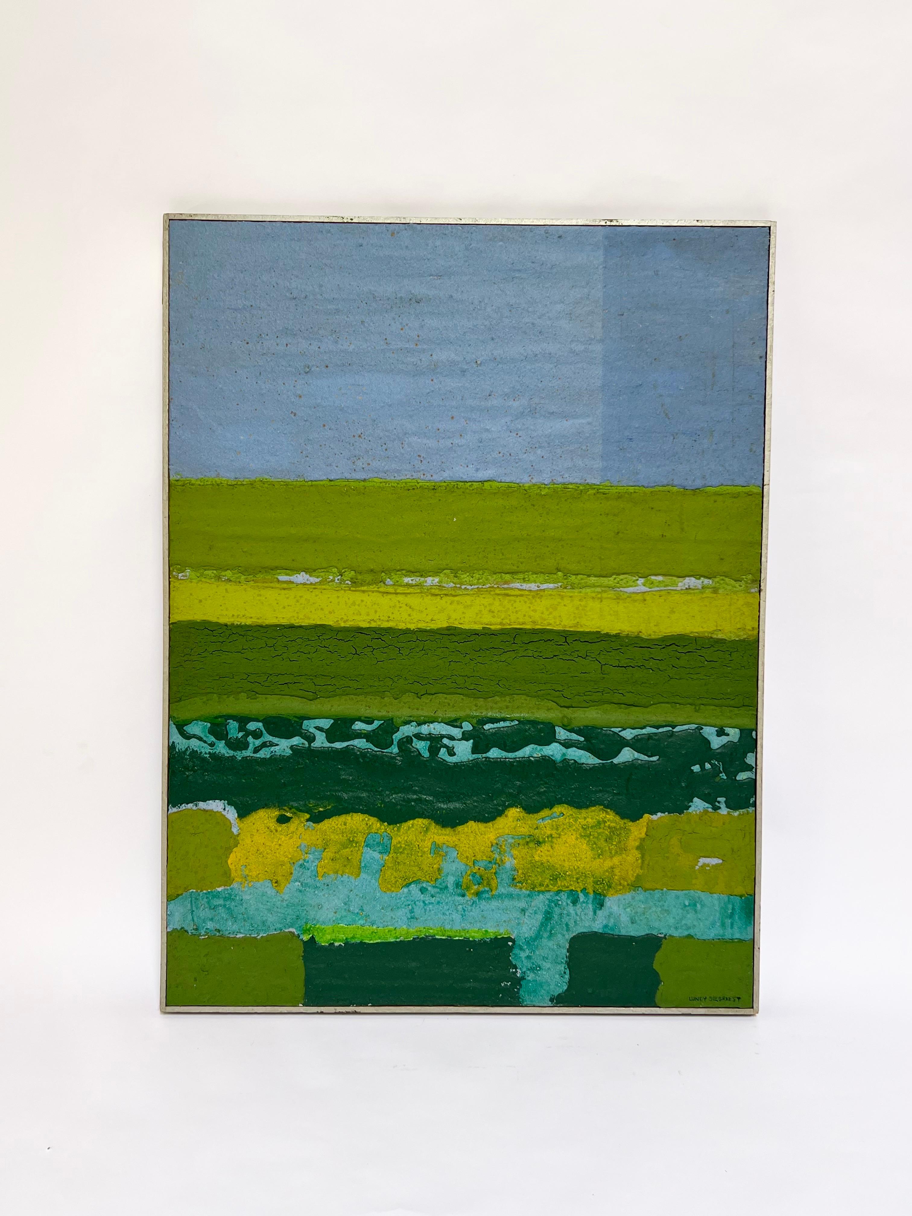 Lundy Siegrest Abstrakter grüner Horizont ca. 1971 im Angebot 3