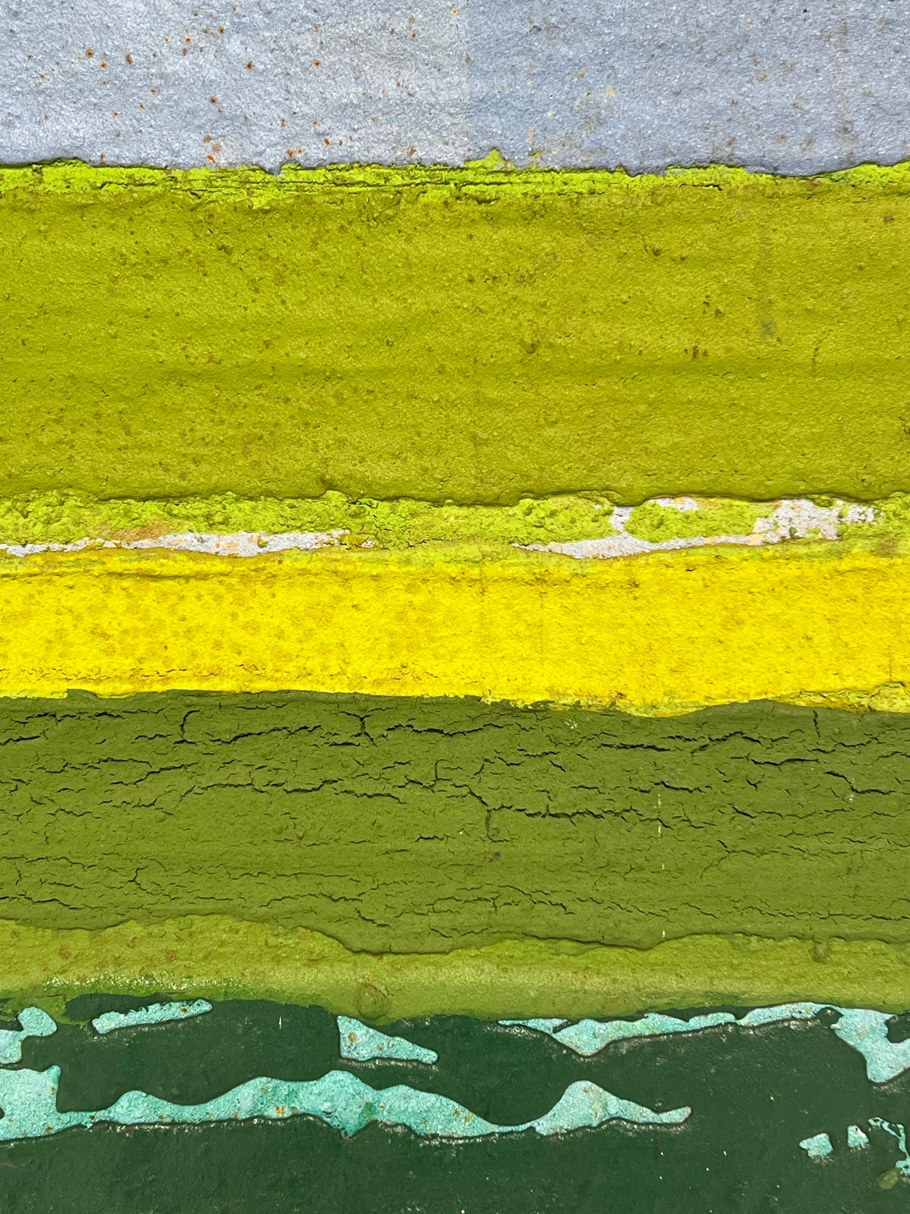 Lundy Siegrest Abstrakter grüner Horizont ca. 1971 (amerikanisch) im Angebot