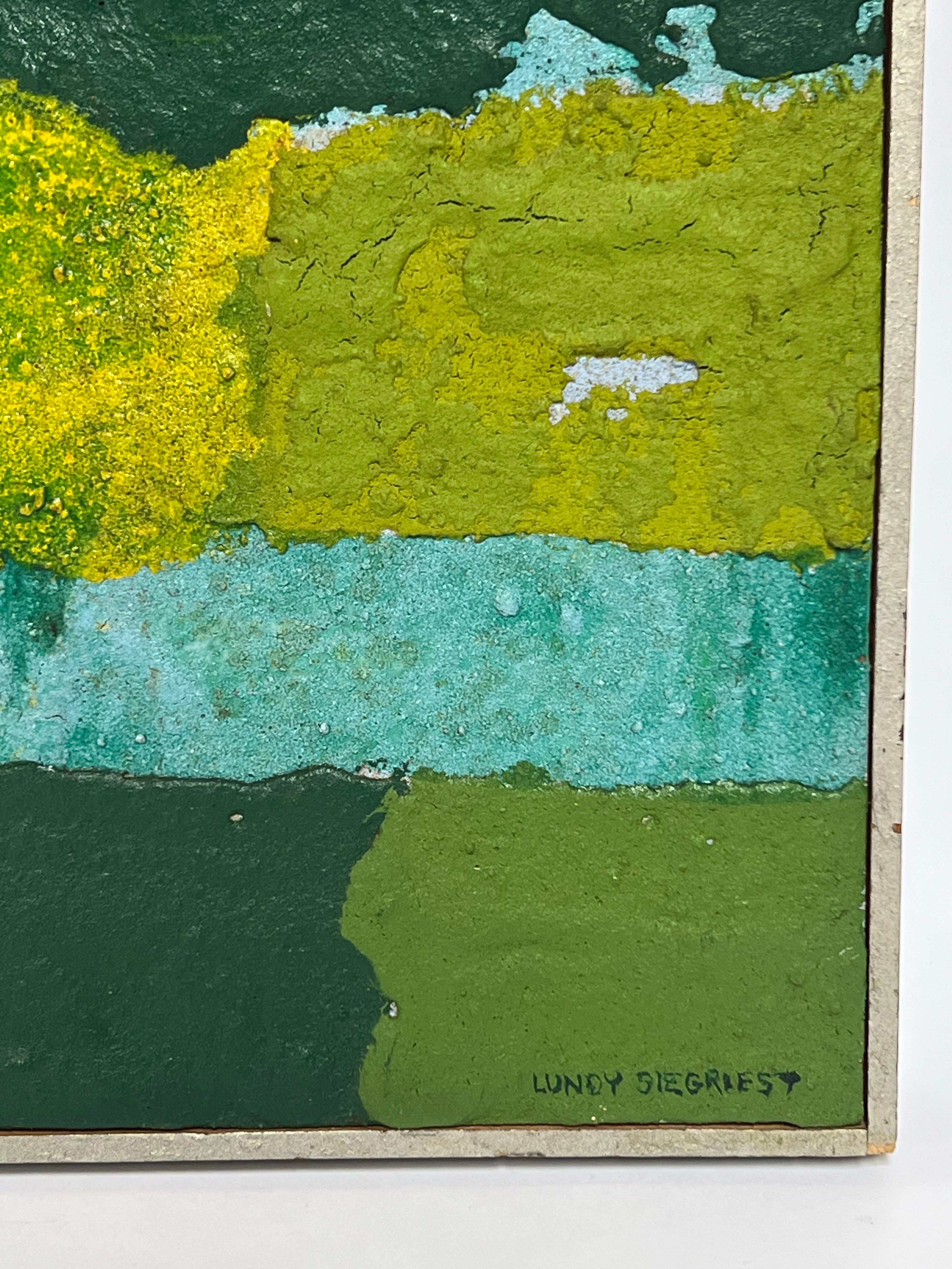 Lundy Siegrest Abstrakter grüner Horizont ca. 1971 im Zustand „Gut“ im Angebot in Oakland, CA