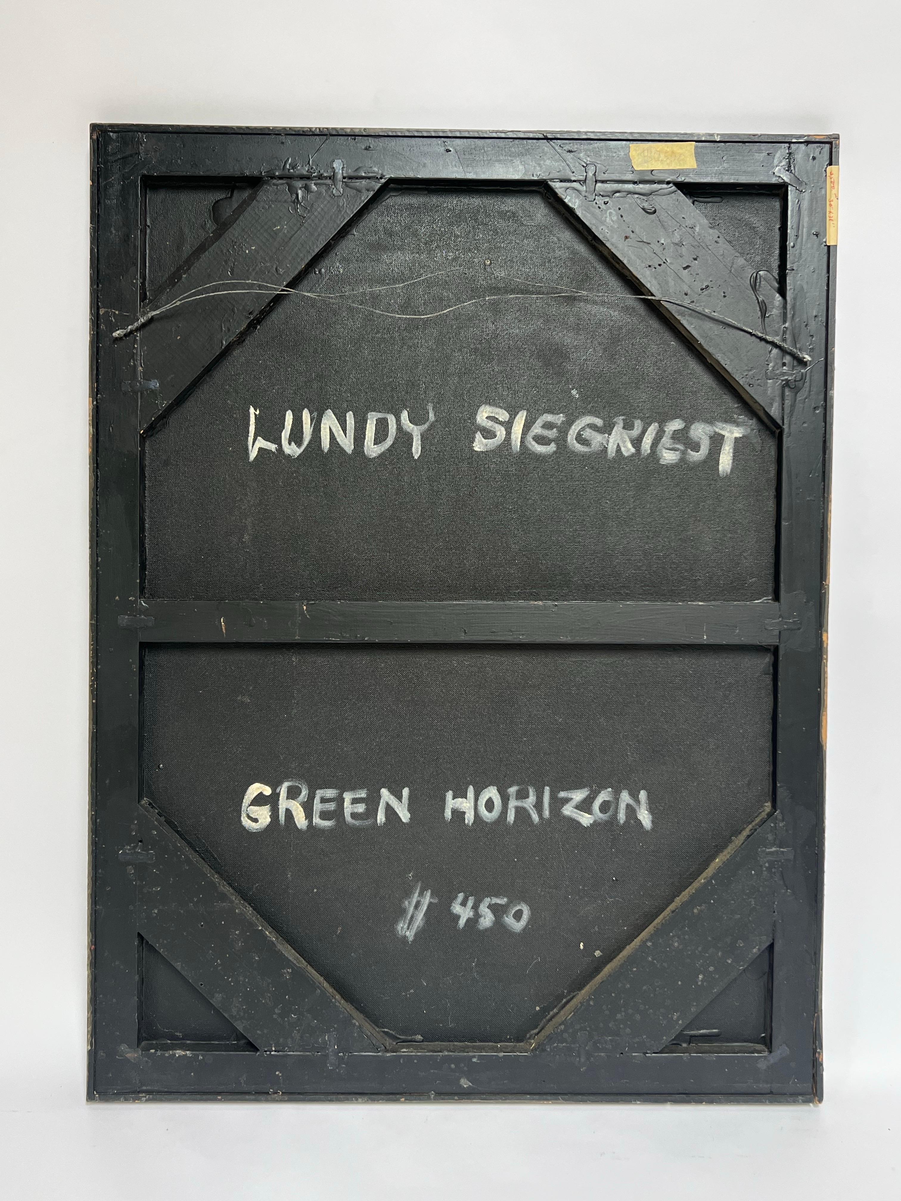 Lundy Siegrest Abstrakter grüner Horizont ca. 1971 im Angebot 2