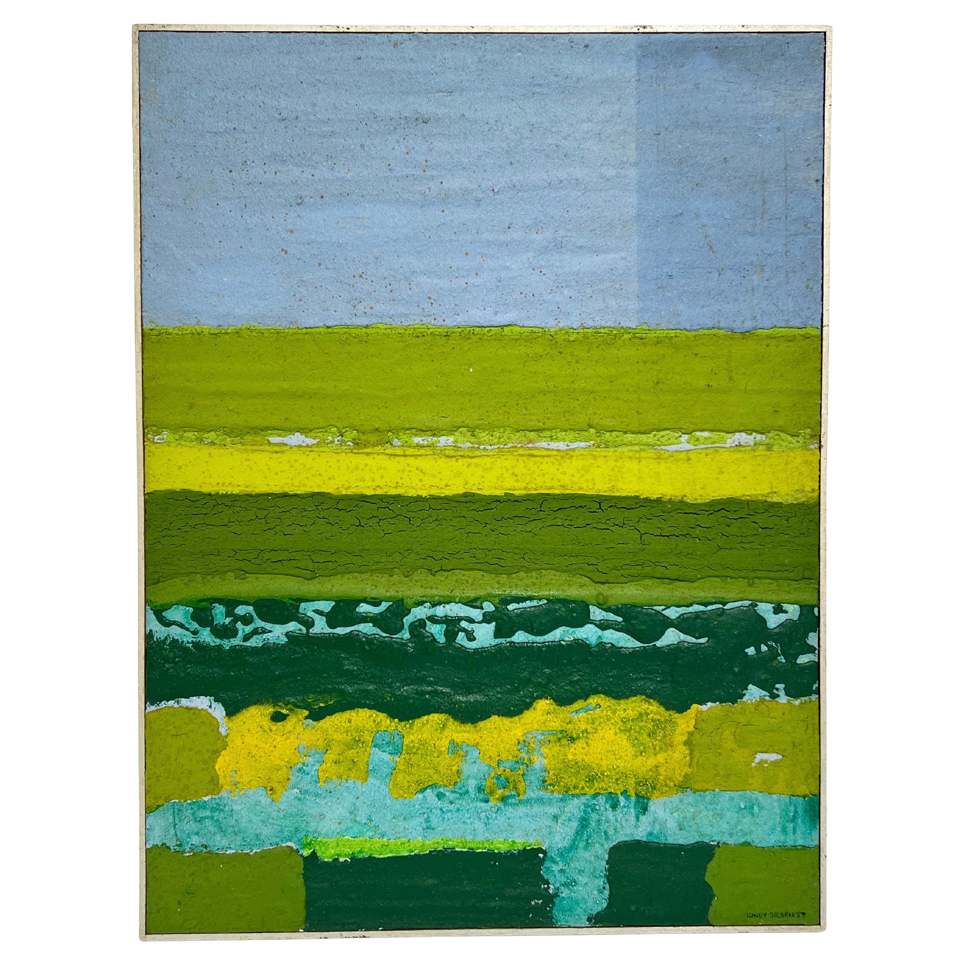 Lundy Siegrest Abstract “Green Horizon” c1971