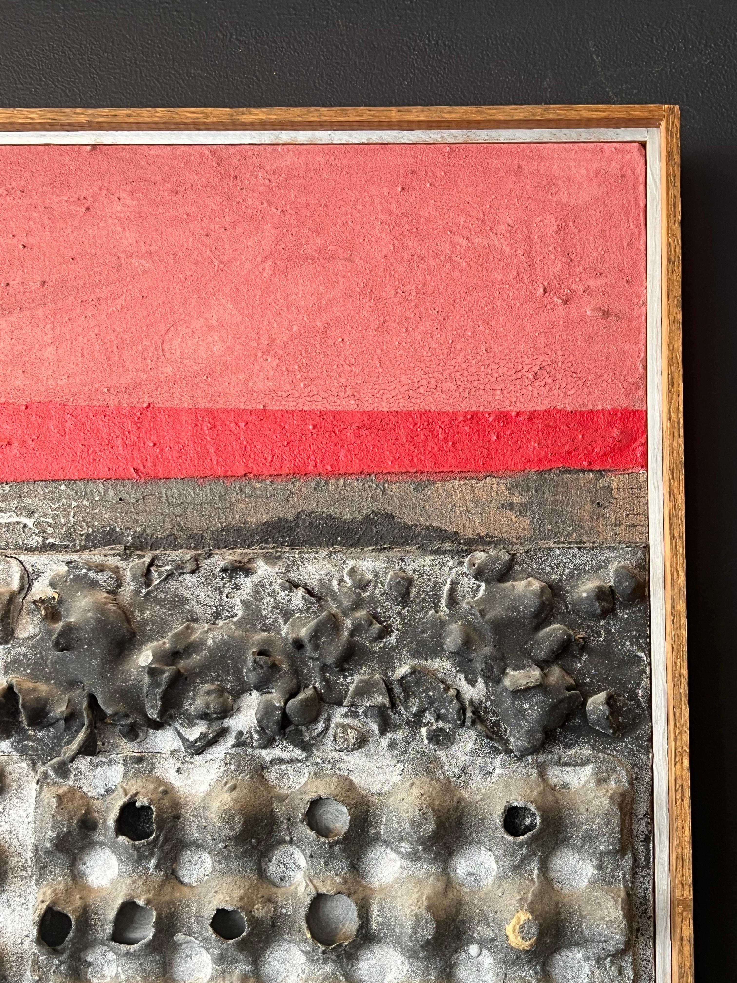 Mid-20th Century Lundy Siegriest Mixed Media 1960’s Abstract Painting