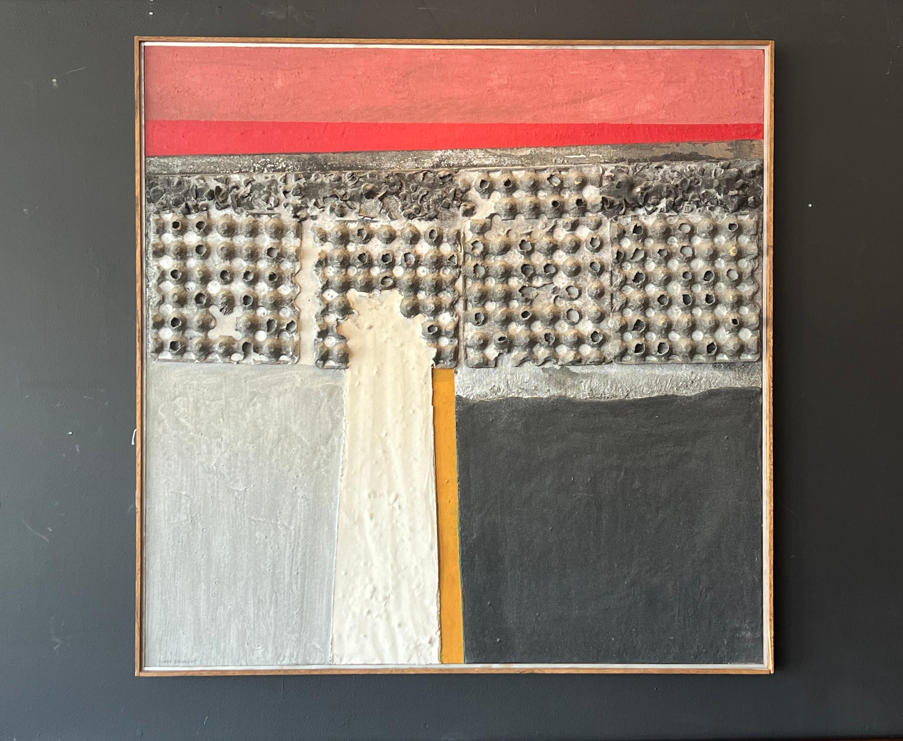 Lundy Siegriest Mixed Media 1960’s Abstract Painting 1