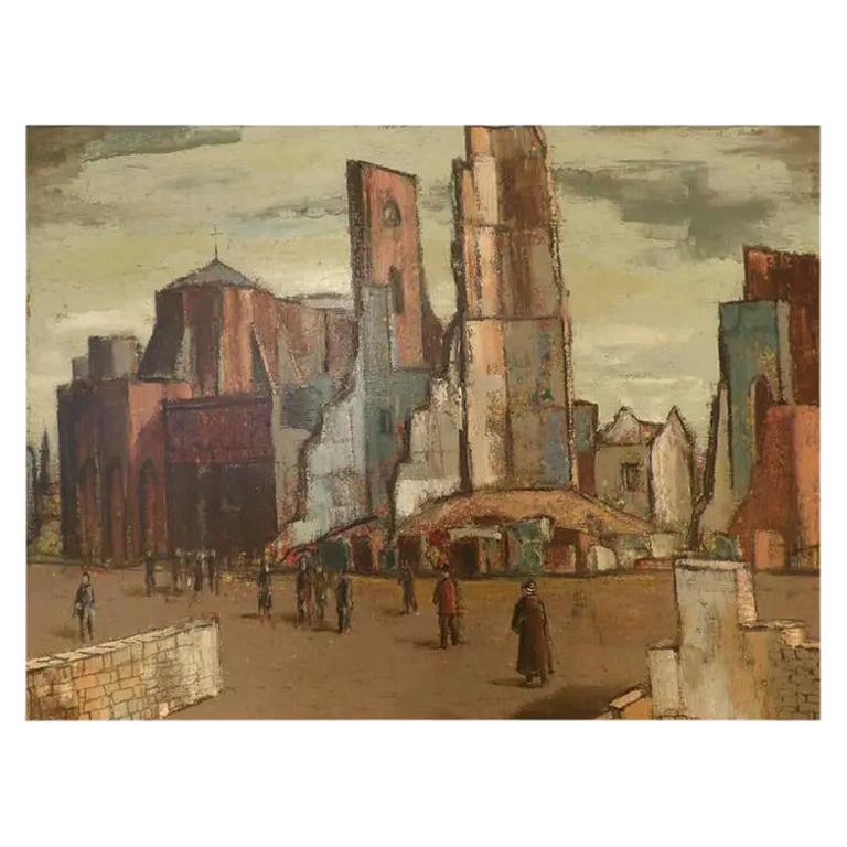 Lundy Siegriest "Monuments of War" 1949 California Modernist Painter