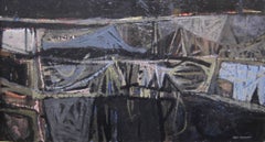 Large Abstract Expressionist Oil Painting Dated 1955 by Lundy Siegriest