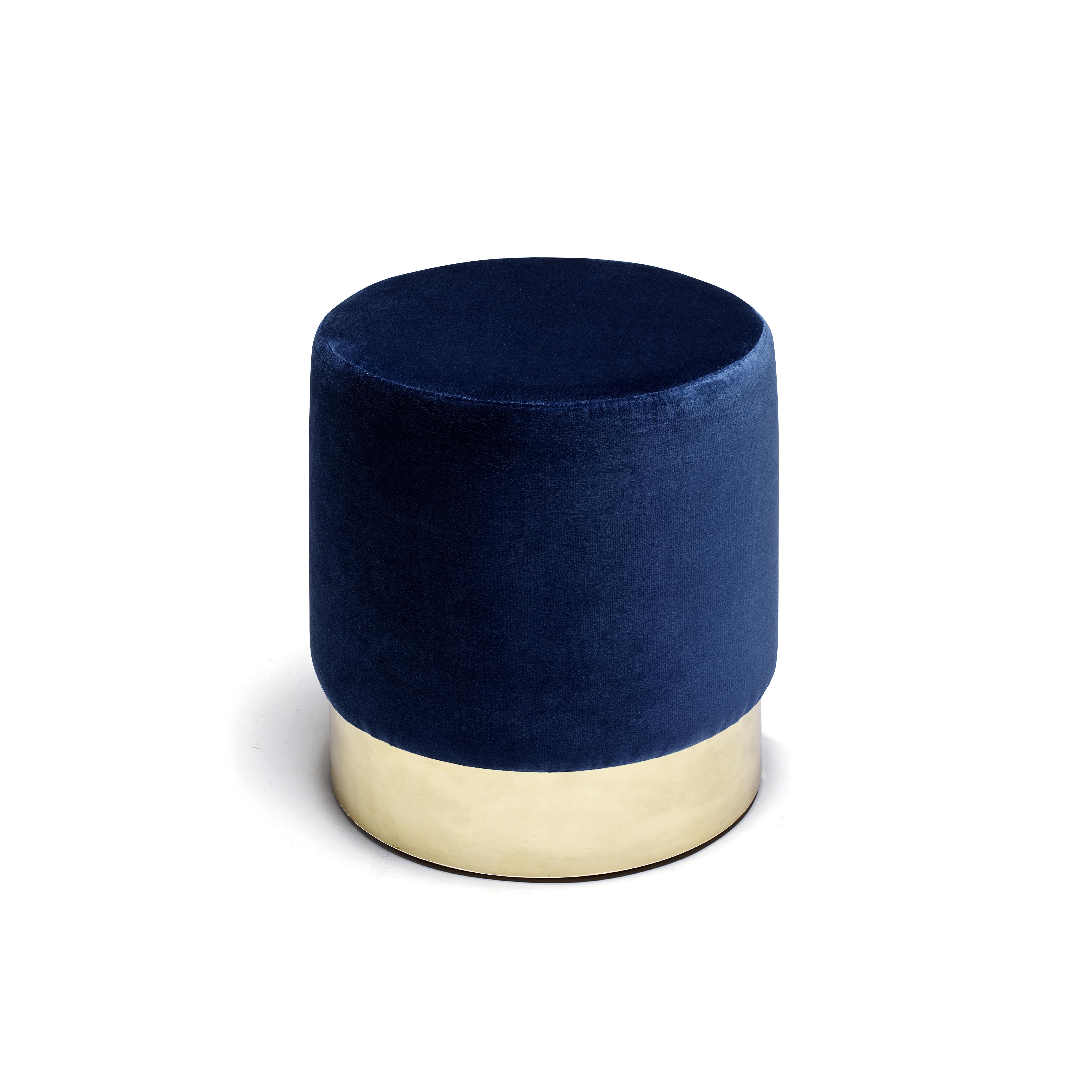 Lune C Stool, Velvet Upholstery and Polished Brass, Handcrafted by Duistt

LUNE C stool, crafted with great attention to details, is a very beautiful and versatile piece, which can be used as a stool or, if you put the wood tray on it, as a small