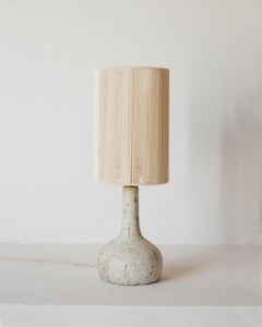 Lune Matte Cream White Ceramic Table Lamp by Grès Éditions