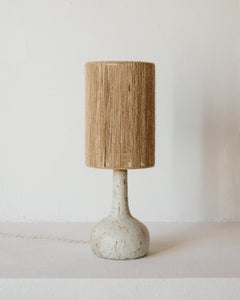 Lámpara de sobremesa de cerámica blanca crema mate Lune by Grès Éditions