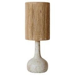 Lámpara de sobremesa de cerámica blanca crema mate Lune by Grès Éditions