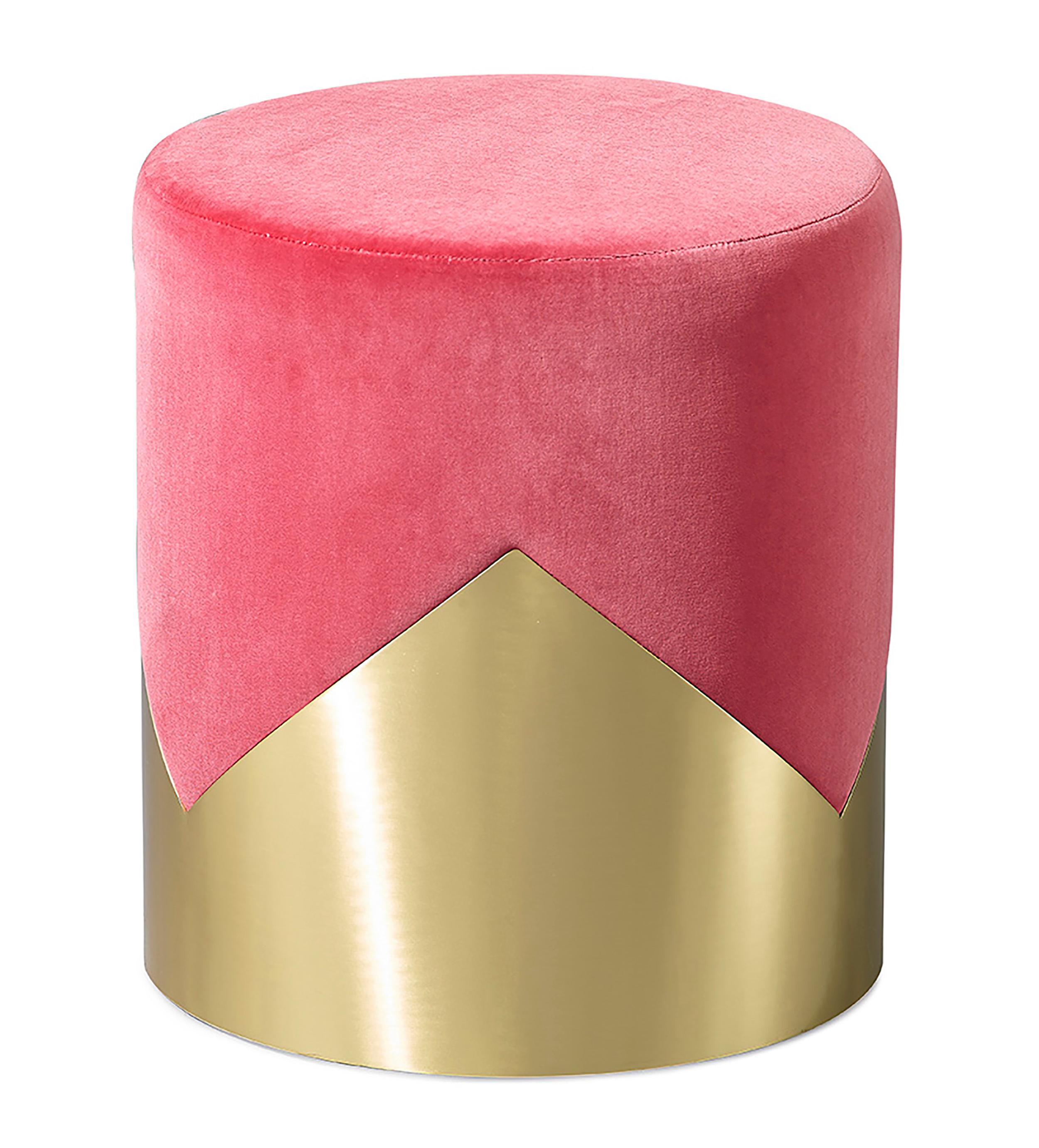Lune V Stool by Duistt
Dimensions: D 40 x H 45 cm
Materials: Duistt Fabric, Brass

LUNE V stool, crafted with great attention to detail, is a gorgeous and versatile piece. It is presented in a collection of three, and it works perfectly alone or as