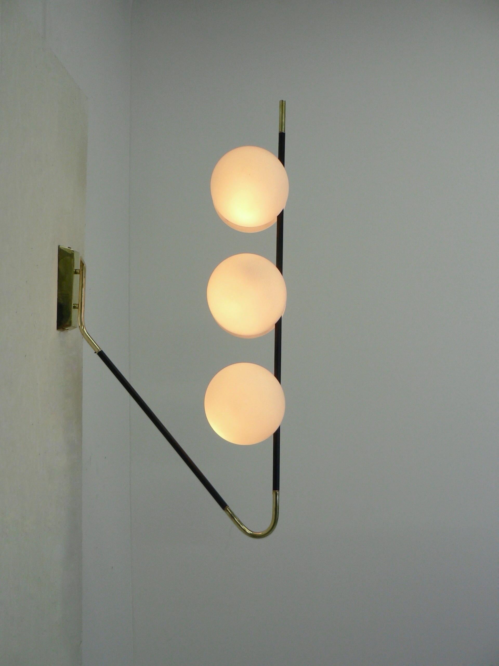 Lune wall sconce or ceiling light France 1950 For Sale 3
