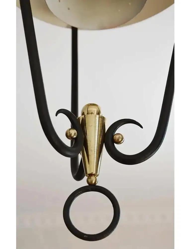 Lunel French Midcentury Ceiling Light, 1950s In Good Condition For Sale In Saint-Amans-des-Cots, FR