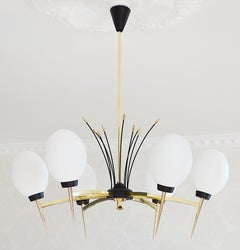 Lunel Gorgeous French Midcentury Chandelier, 1950s
