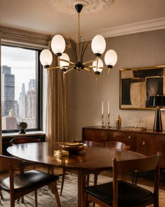 Lunel Gorgeous French Midcentury Chandelier, 1950s
